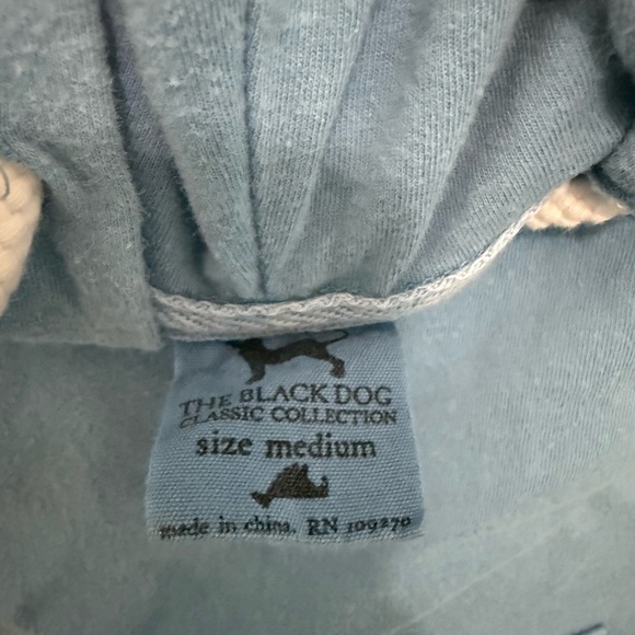 Black dog long sleeve shirt with hood - Picture 2 of 3